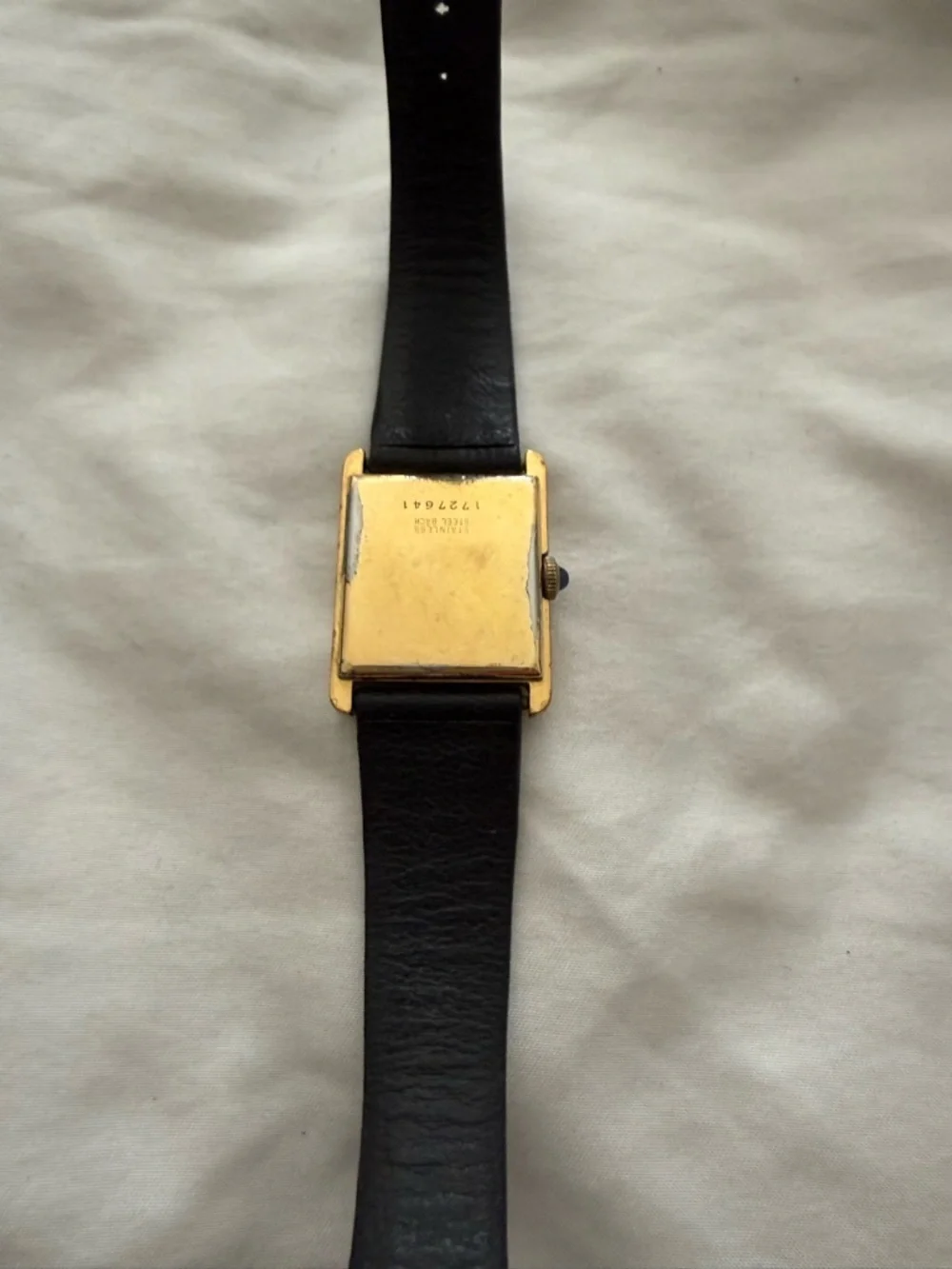 Concord Vintage Mens Tank Watch Alligator Strap Unisex‎